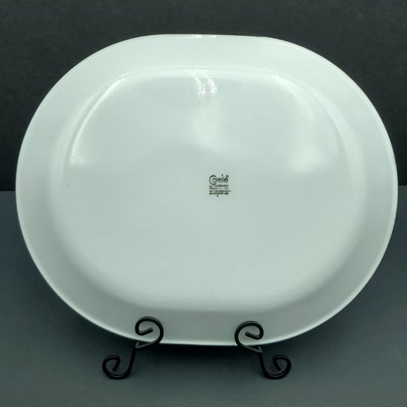 Corelle Woodland Brown Platter Corning Brown Flower Trim Serving Dish - Picture 4 of 5